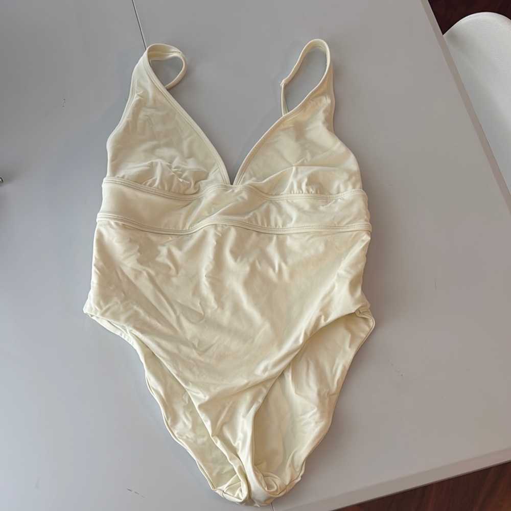 Monday swimwear Ivory V-Neck Swimsuit